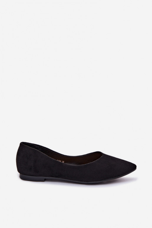 Mustad ballerinad kunstsuede Lelisa