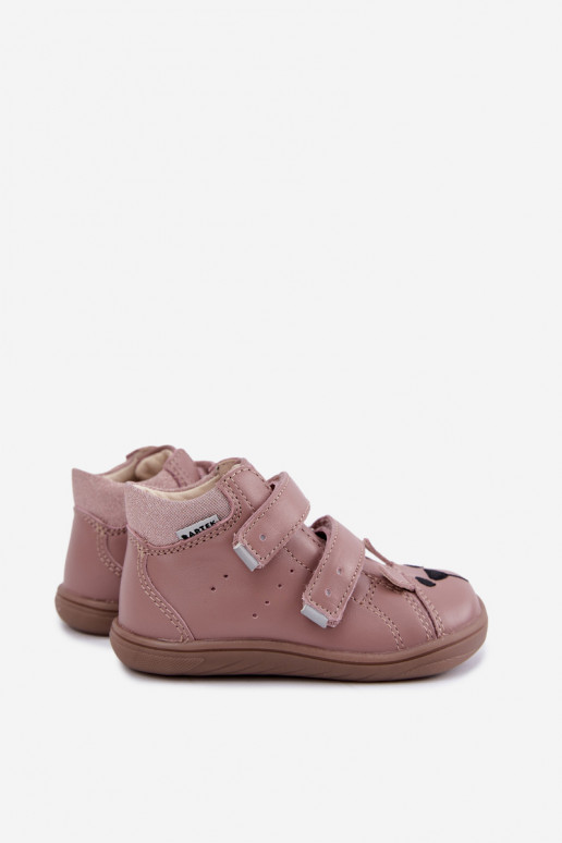 Roosad nahast Barefoot laste kingad Bartek 8631985