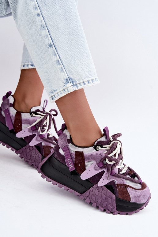Lillad kunstsuede spordijalatsid platvormiga GOE UU2N4016