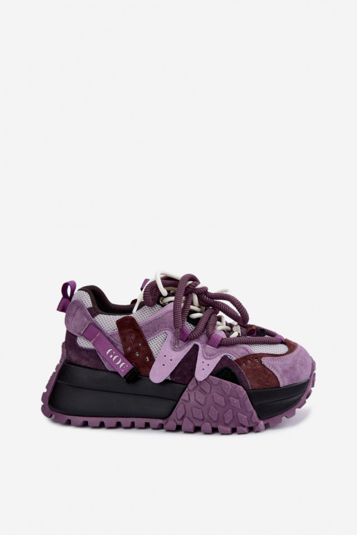 Lillad kunstsuede spordijalatsid platvormiga GOE UU2N4016