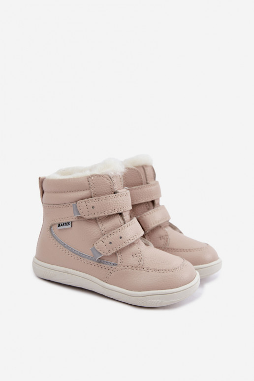 Nahk laste lumesaapad Barefoot Bartek 8401454 liivavärvi