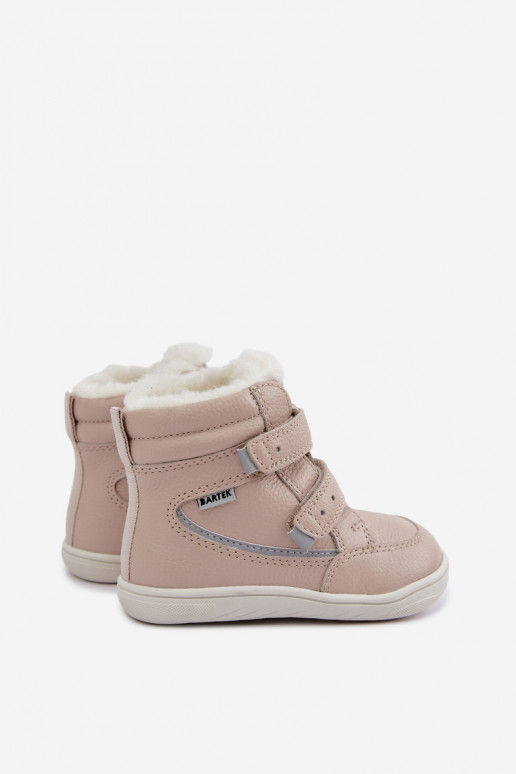Nahk laste lumesaapad Barefoot Bartek 8401454 liivavärvi