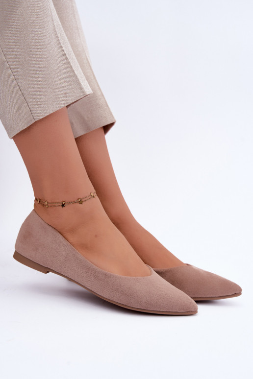 faux suede ballerinad liivavärvi Lelisa
