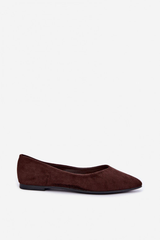 faux suede ballerinad šokolaadivärvi Lelisa