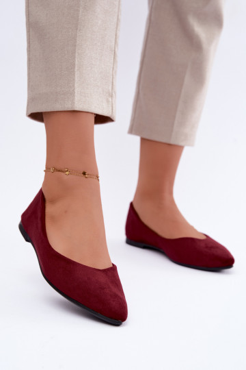 faux suede ballerinad bordovärvi Lelisa