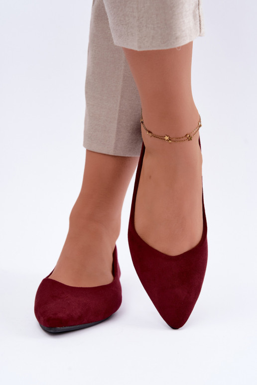 faux suede ballerinad bordovärvi Lelisa