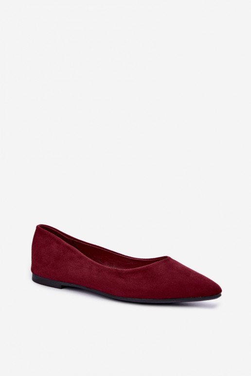 faux suede ballerinad bordovärvi Lelisa