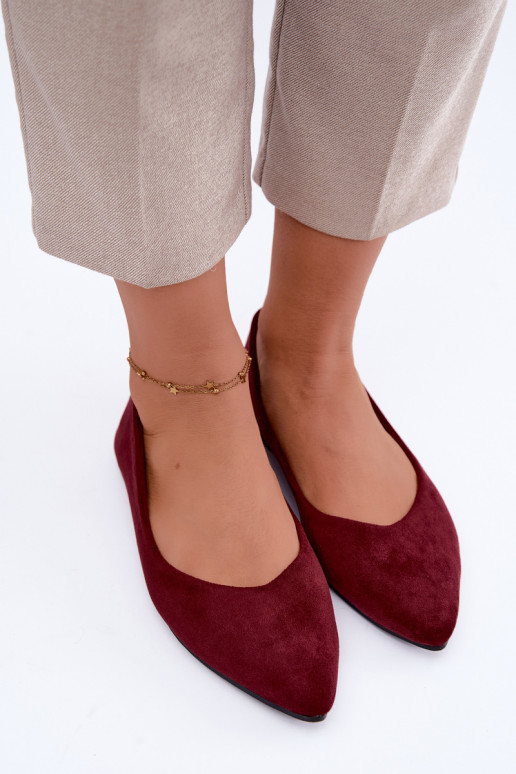 faux suede ballerinad bordovärvi Lelisa