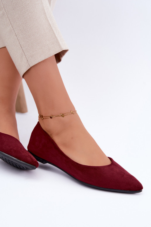 faux suede ballerinad bordovärvi Lelisa