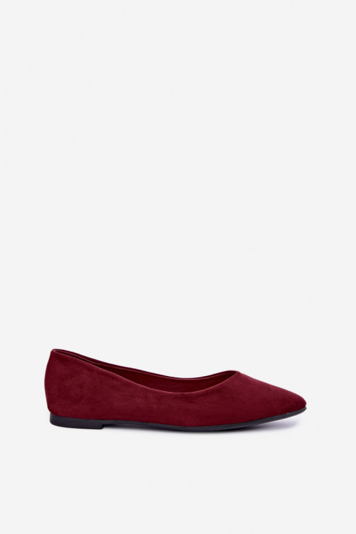 faux suede ballerinad bordovärvi Lelisa