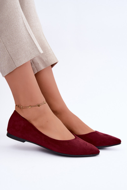 faux suede ballerinad bordovärvi Lelisa