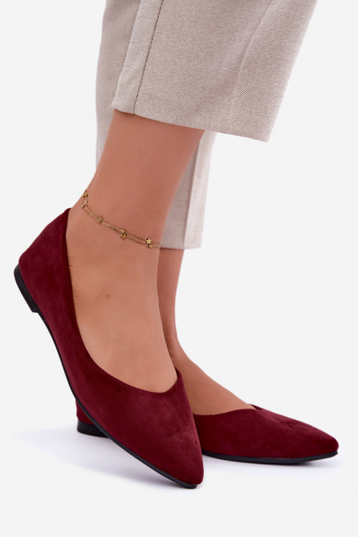 faux suede ballerinad bordovärvi Lelisa