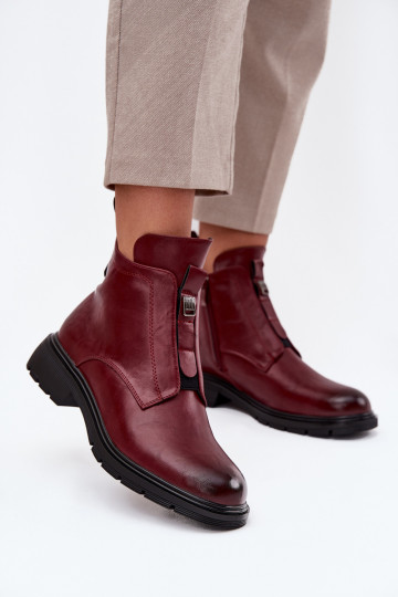 Soojad naiste ankle boots kaunistustega bordoo Roselle 2