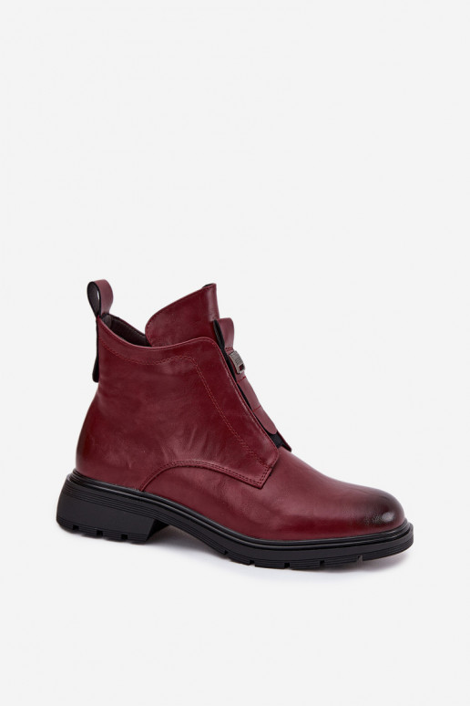 Soojad naiste ankle boots kaunistustega bordoo Roselle