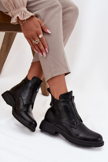 Soojad naiste ankle boots kaunistustega mustad Roselle