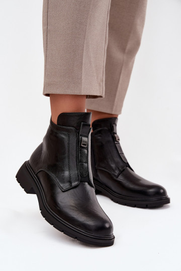 Soojad naiste ankle boots kaunistustega mustad Roselle 2