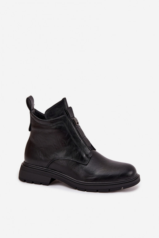 Soojad naiste ankle boots kaunistustega mustad Roselle