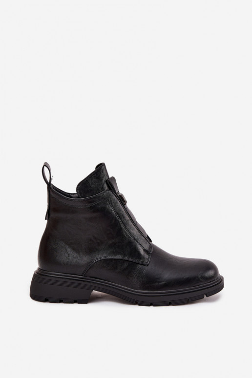 Soojad naiste ankle boots kaunistustega mustad Roselle