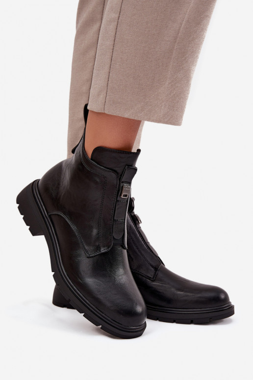 Soojad naiste ankle boots kaunistustega mustad Roselle