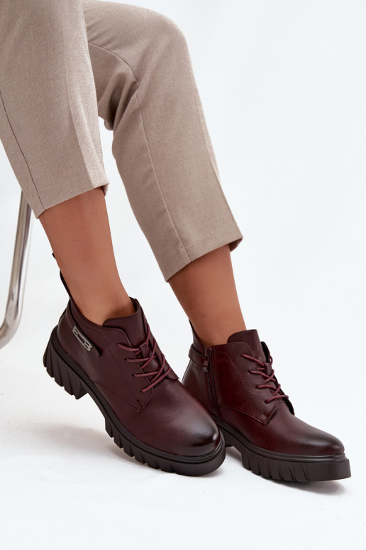 Madala soe naiste ankle boots kaunistatud kontsadega bordoo Therisse