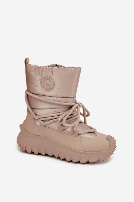 Bežid ja kuldne talvesaapad platvormiga Lee Cooper LCJ-25-12-3663