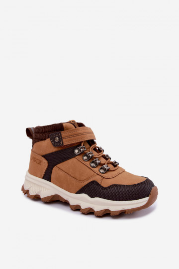 Pruunid sooja laste saapad Velcro'ga Big Star UU374005