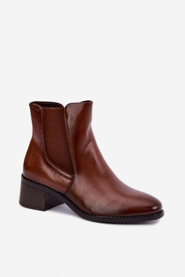 Stiilsed naiste ankle saapad pruuni värvi Dalmora