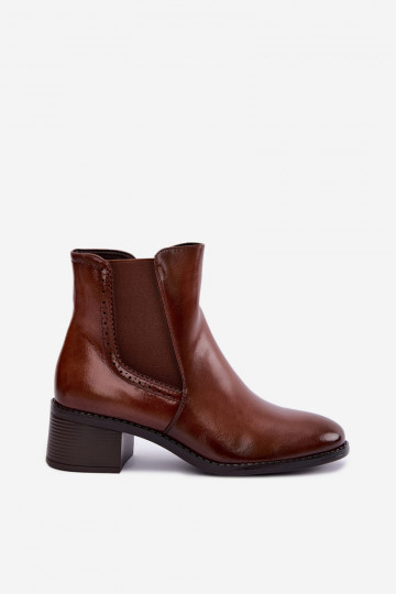 Stiilsed naiste ankle saapad pruuni värvi Dalmora 2