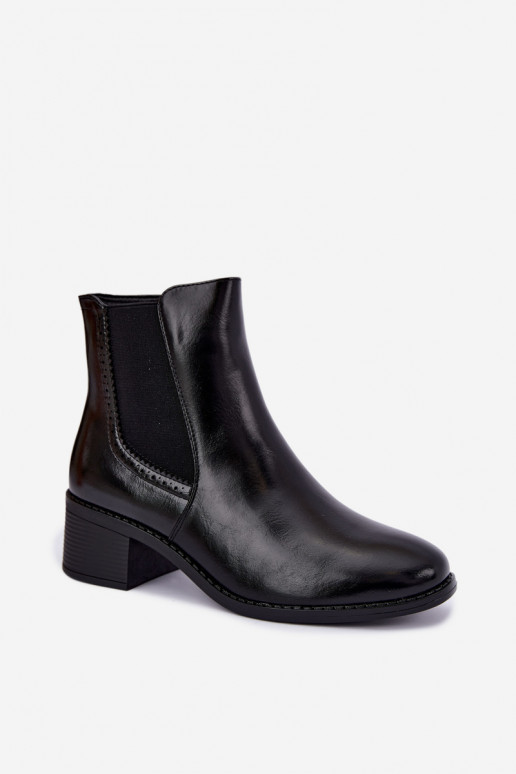 Stiilsed naiste ankle saapad musta värvi Dalmora