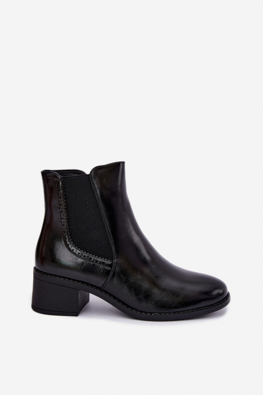Stiilsed naiste ankle saapad musta värvi Dalmora