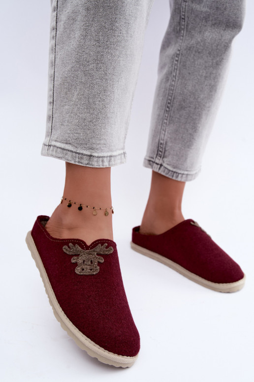 Naiste sussid koos põtradega Inblu CS000049 burgundia