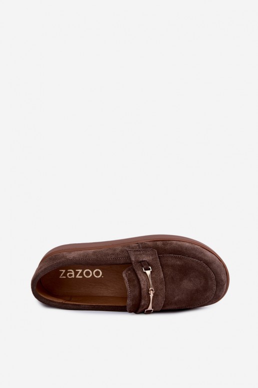 mokasiinid pruunist kunstsuede'ist Zazoo