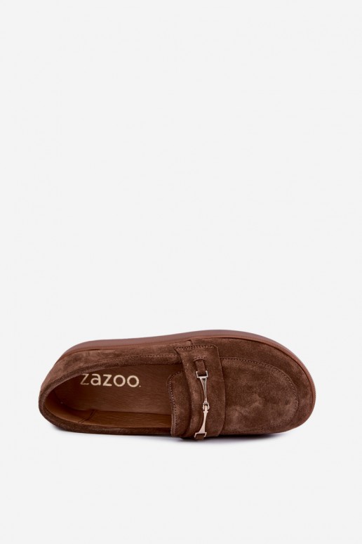mokasiinid pruunist kunstsuede'ist Zazoo