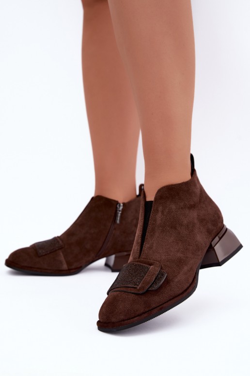 faux suede isoleeritud saapad Klocke Artiker 59C0106 pruunis