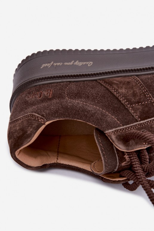 faux suede platvormiga spordijalatsid Lee Cooper LCJ-26-01-4644 šokolaadis