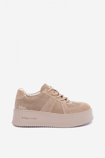 Pealhk seemisnakhsed Sneakers tüüpi jalanõud Pealiste omad platvormiga Lee Cooper LCJ-26-01-4643 beeži värvi 2