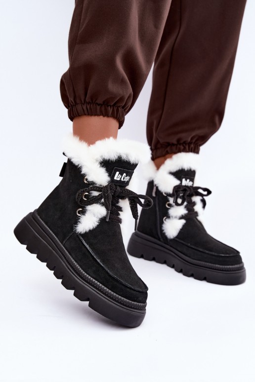 naiste talve saapad faux suede Lee Cooper LCJ-25-01-3737 mustas