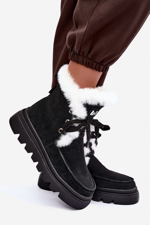 naiste talve saapad faux suede Lee Cooper LCJ-25-01-3737 mustas