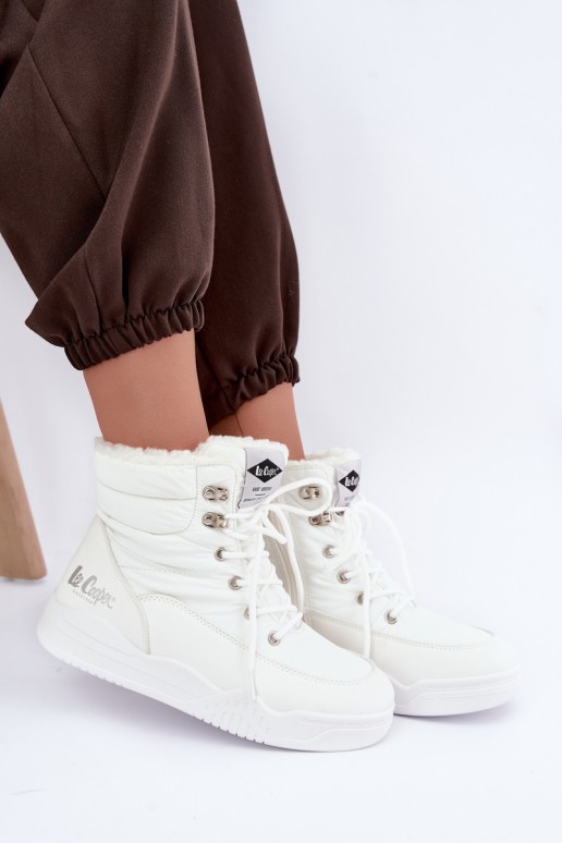 nööriga talve saapad Lee Cooper LCJ-44-4563 valges
