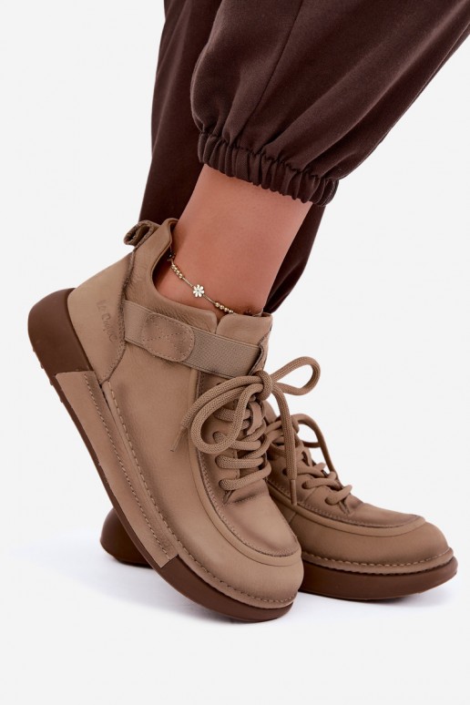 soojad ankle-kingad looduslikust nahast Lee Cooper LCJ-26-19-4603 khaki värv