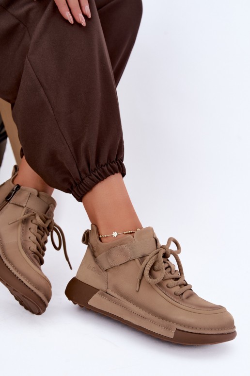 soojad ankle-kingad looduslikust nahast Lee Cooper LCJ-26-19-4603 khaki värv