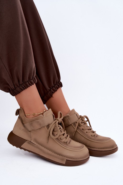 soojad ankle-kingad looduslikust nahast Lee Cooper LCJ-26-19-4603 khaki värv