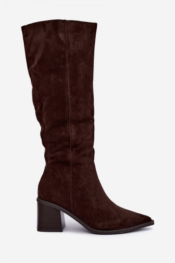 Soojad üle põlve saapad šokolaadi värvi Isenna 2