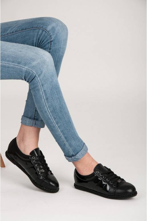 Lakuoti sportbačiai su espadrilių padukais Q53-1B VICES - 2 Lakuoti sportbačiai su espadrilių padukais Q53-1B VICES - 2