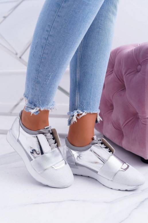 Lu Boo Hõbedat värvi Sportliku stiiliga jalanõud Madoni BAT_980-10 SILVER LU BOO - 4 Lu Boo Hõbedat värvi Sportliku stiiliga jalanõud Madoni BAT_980-10 SILVER LU BOO - 4