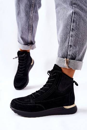 Seemisnakhsed sportliku stiiliga Sneakers tüüpi jalanõud mustad Chocci