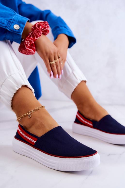 Spordijalatsid Slip On Big Star JJ276009 Sinist värvi-runased
