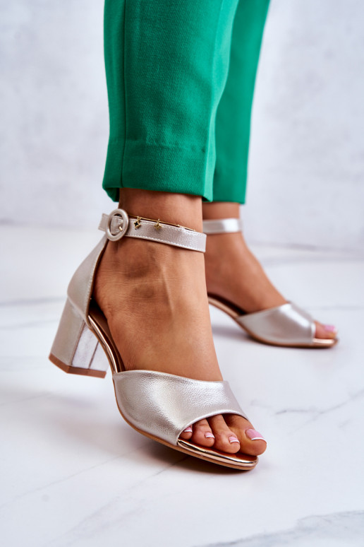 Naistesandaalid kõrge jämeda kontsaga...