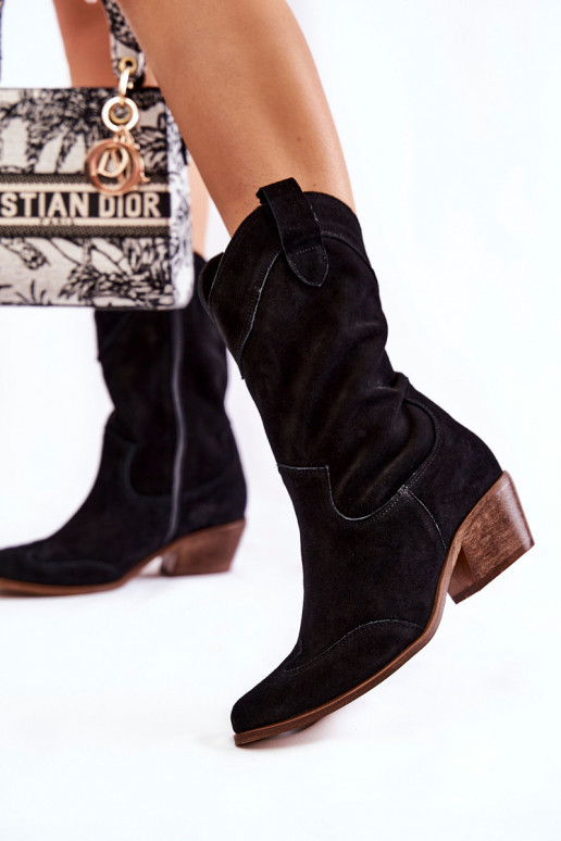 seemisnakhsed pika säärega saapad   Shoes mustad