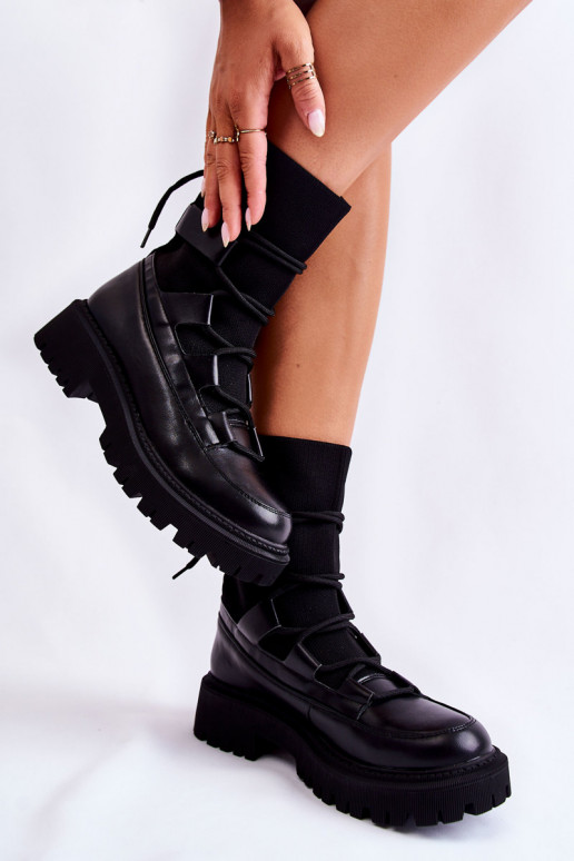 Massiivsed saapad  mustad Fallor